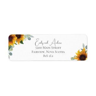 Rustic Sunflowers and Watercolor Greenery Wedding