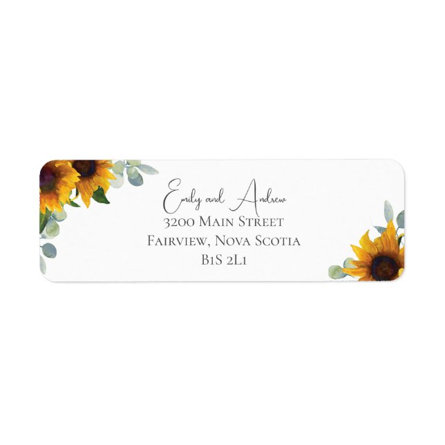 Rustic Sunflowers and Watercolor Greenery Wedding (Front)