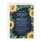 Rustic Sunflowers Baby's Breath Navy Blue Wedding