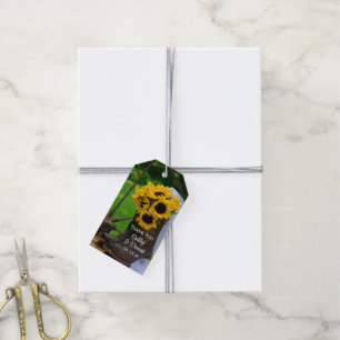 Rustic Sunflowers Cowboy Boots Wedding Favour Tags