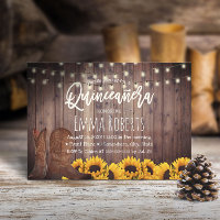 Rustic Sunflowers Cowgirl Quinceanera Birthday