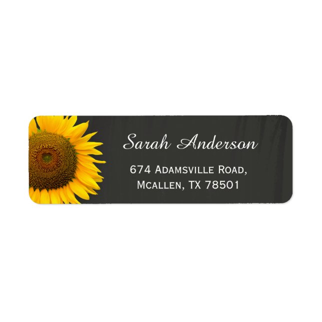 Rustic Sunflowers Elegant Chalkboard RSVP Reply (Front)