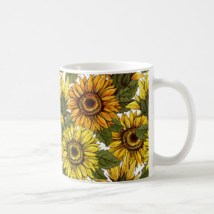 Rustic Sunflowers Garden Coffee Tea Mug