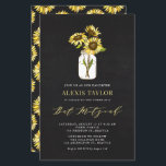 Rustic Sunflowers Mason Jar Bat Mitzvah Invitation<br><div class="desc">Invite family and friends to your event with this customizable bat mitzvah invitation. It features yellow sunflowers in a mason jar on faux chalkboard background. Personalize by adding your details. This sunflower bat mitzvah invitation is perfect for any theme or season.</div>