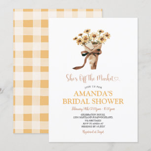 Rustic Sunflowers Off The Market Bridal Shower Invitation