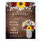 Rustic Sunflowers Roses Mason Jar Welcome Wedding