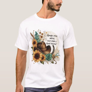 Rustic Sunflowers Speak your Mind Men T-Shirt