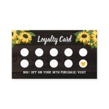 Rustic Sunflowers Wood Grain Yellow Heart 10th