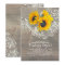 Rustic Sunflowers Wood Lace Bridal Shower