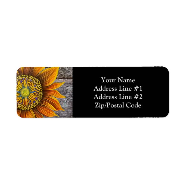 Rustic Sunny Sunflower on Barn Board (Front)