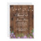 Rustic Sweet 16 Birthday Party Floral Wood Invite