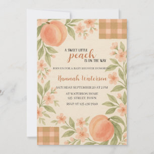 Rustic Sweet Little Peach Baby Shower  Invitation
