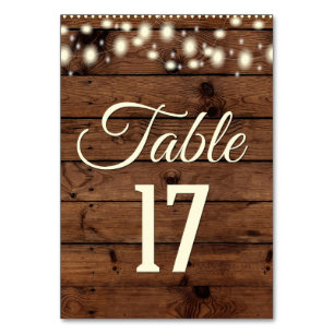 Rustic Table Number, Number 17, SEVENTEEN
