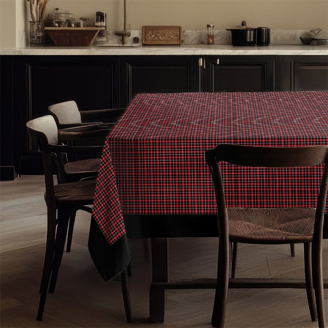 Rustic Tablecloth Red Black Tartan for Gatherings (Rustic Tablecloth Red Black Tartan for Gatherings)
