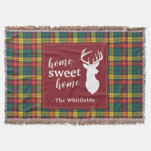 Rustic Tartan Buchanan Plaid Custom Throw Blanket