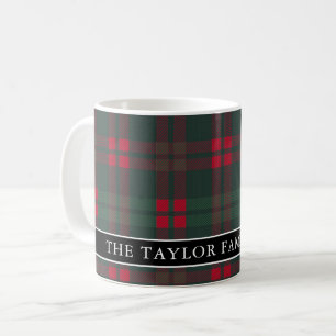 Rustic Tartan Plaid Family Name Coffee Mug