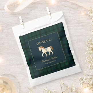 Rustic Tartan Plaid Horse Baby Shower  Favour Bag