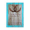 Rustic Teal Barn Wood Horseshoe Wedding RSVP Cards
