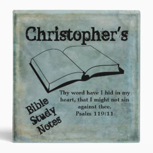 Rustic Teal Customizable Bible Study Binder