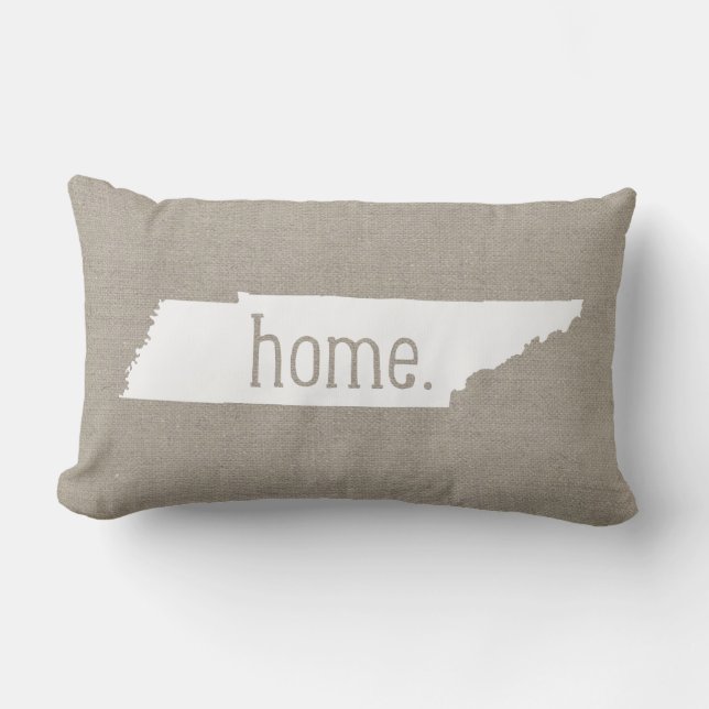 Rustic Tennessee Home State Throw Pillow (Front)