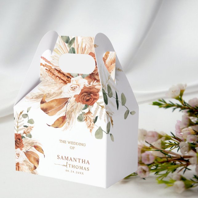 Rustic Terracotta Calligraphy Thank You Favor Box (Creator Uploaded)