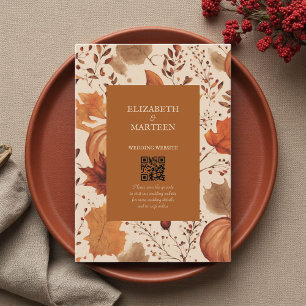 Rustic Terracotta Floral Autumn Enclosure Card