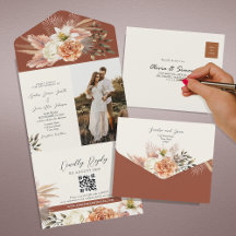 Rustic Terracotta Floral Fall Wedding