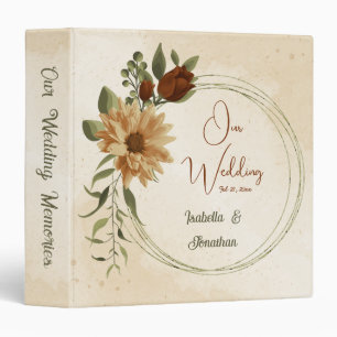 rustic terracotta floral greenery photo album 3 ri binder