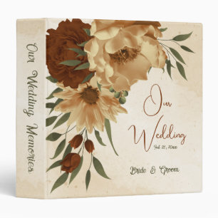 rustic terracotta floral greenery photo album binder
