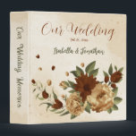 rustic terracotta floral greenery photo album binder<br><div class="desc">Unique wedding photo album binder featuring romantic rustic terracotta flowers and green leaves. 
FOR MORE MATCHING PRODUCTS click on the collection above or contact me.</div>