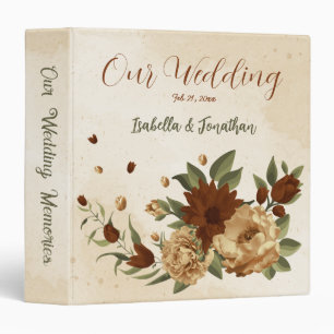 rustic terracotta floral greenery photo album binder