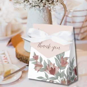 Rustic Terracotta Floral Wedding  Favor Box