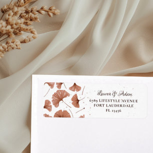 Rustic Terracotta Foliage Wedding  Label