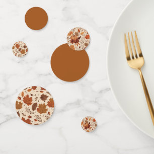 Rustic Terracotta Maple Leaves Autumn Wedding Confetti