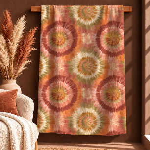 Rustic Terracotta Sage Green Tie Dye Blanket Gift