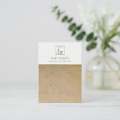 RUSTIC TERRACOTTA TEXTURE LOGO EARRING DISPLAY BUSINESS CARD (Standing Front)