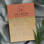 RUSTIC TERRACOTTA TEXTURE LOGO EARRING DISPLAY BUSINESS CARD<br><div class="desc">If you need any further customisation please feel free to message me on yellowfebstudio@gmail.com.</div>