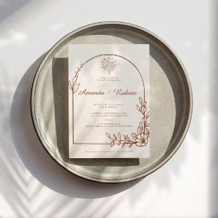 Rustic Terracotta Wedding Invitation