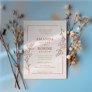 Rustic Terracotta Wedding Invitation