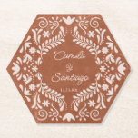 Rustic Terracotta Wedding Paper Coaster<br><div class="desc">Add rustic charm to your tables with this terracotta wedding paper coaster. Perfect for a cozy fall or boho wedding theme,  and easy to personalize for your special day. Pair it with more matching items in our collection.</div>