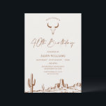 Rustic Terracotta Western 40th Birthday Invitation<br><div class="desc">Rustic Terracotta Western Wild West or Rodeo 40th Birthday Invitation

This western themed 40th birthday invitation features a bulls skull,  desert landscape illustration and a modern calligraphy heading. It's ideal for someone having a country or western style 40th birthday party.</div>