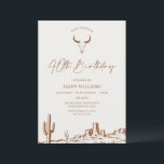 Rustic Terracotta Western 40th Birthday Invitation<br><div class="desc">Rustic Terracotta Western Wild West or Rodeo 40th Birthday Invitation

This western themed 40th birthday invitation features a bulls skull,  desert landscape illustration and a modern calligraphy heading. It's ideal for someone having a country or western style 40th birthday party.</div>