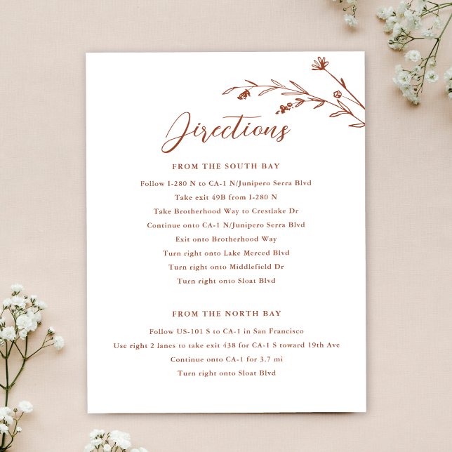 Rustic Terracotta Wildflower Wedding Enclosure Invitation (Creator Uploaded)