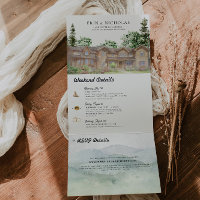 Rustic Teton Mountains | Illustrated Wedding