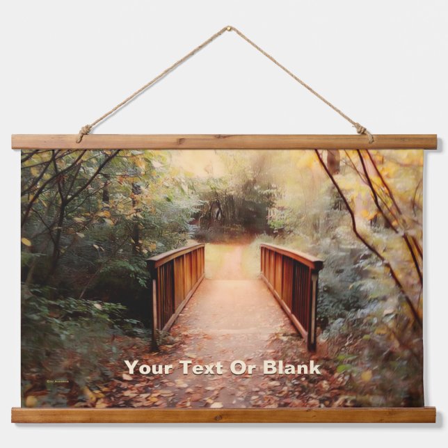 Rustic Teutoburg Forest Footbridge Hanging Tapestry (Front)