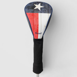Rustic Texas Flag Personalized Golf Head Cover