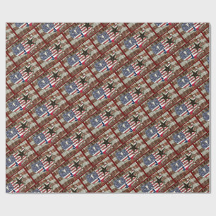 Rustic Texas Lone Star Texas Long Horn Wrapping Paper