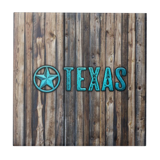 Rustic Texas Star (Blue) Tile (Front)