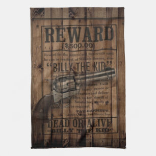 rustic texas star cowboy western country dual gun kitchen towel
