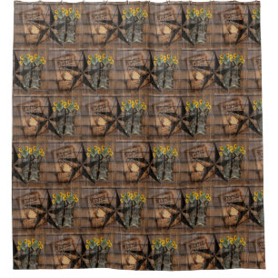 Rustic Texas Star Western Pistol Cowboy Boots